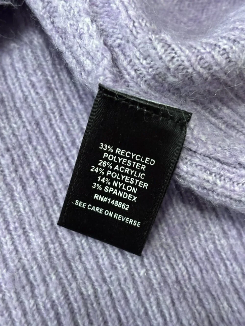 Torrid Womens Sweater Plus Sz 1X Lavender Purple Oversized Relaxed Ribbed Knit - Picture 5 of 6